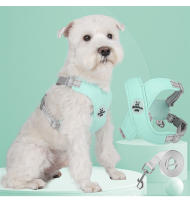 Conjunto de chaleco y correa para perro en forma de X, arnés reflectante para cachorros y gatos, correas de pecho de malla transpirable - details 11