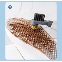 Cepillo de limpieza de zapatos multifuncional 5 en 1, mango largo con cerdas suaves, suave pero efectivo para zapatos limpios y ordenados - details 7