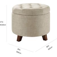 Moderno banco tapizado y acolchado con botón, para dormitorio, entrada, madera maciza, azul marino, 112 cm - details 13