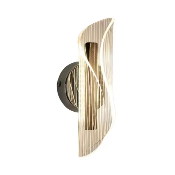 Goeco-Lámpara de Pared LED Moderna, Diseño en Espiral, Luz Ajustable de Aluminio Blanco para Dormitorio, Sala de Estar y más - 1