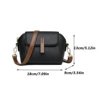 Bolso De Hombro Casual En Cuero PU Para Mujer Color Sólido Bolso Cruzado Con Cierre De Hebilla Y Cremallera - details 19