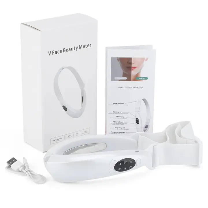 Terapia eléctrica en forma de V, masaje de elevación, reductor de mentón, máquina de belleza Facial de doble cara, cinturón, Micro estiramiento de la piel, Mujeres - 1