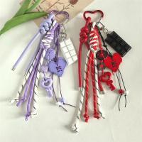 Llavero con forma de corazón de dibujos animados para niña, decoración de bolso antipérdida, colgante de bolso en forma de corazón, tejido a mano, multifuncional - details 8