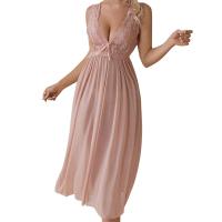 Ropa interior de mujer, pijamas suaves de malla con cuello en V profundo Ence, vestidos de boda y de noche, a la moda - details 4