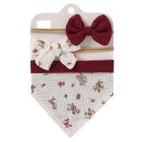 Set de Diadema de Alimentación de Bebé de Muselina de Algodón 3 piezas: Toalla de Saliva con Estampado Triangular, Diadema de Tie Neonatal, Pañuelo de Alimentación de Bebé - details 14