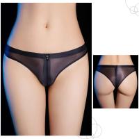 Ropa interior sexy para mujer, brillante y aceitosa con cremallera, ropa interior transparente sin costuras - details 11