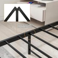 Marco de cama individual de metal con cabecera, mueble de dormitorio - details 4