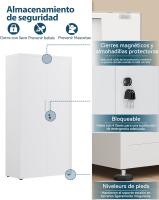 Armario de Garaje de 5 Estantes con Cerradura, Armario de Oficina con Estantes Ajustables, para Oficina, Garaje y Lavadero, Negro - details 21