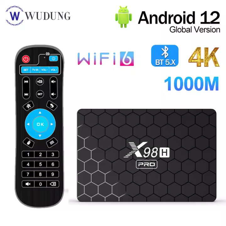 Dispositivo de TV inteligente X98H PRO, decodificador con Android 12, H618, 2,4G, 5G, Wifi6, 4GB, 64B, 2GB, 16GB, BT5.0, H.265, receptor de entrada HD, reproductor multimedia, nuevo - 1