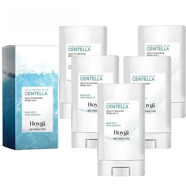 Barra de Protección Solar Ligera SPF50+ 5PCS Acido Hialurónico Crema Facial Hidratante Bloqueo UV - 1