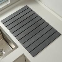 Tapete de secado de platos portátil ecológico, tapete plegable antideslizante de alta absorción, tapete plegable de barro de diatomeas, mantel individual para encimera de cocina - details 1