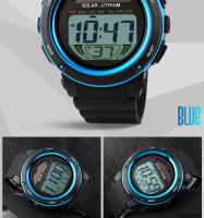 Reloj de Pulsera Deportivo al Aire Libre SKMEI para Hombres Correa de PU Solar Cronógrafo Alarma 5Bar Impermeable Digital Reloj Hombre 1096 con Material de Banda de Cuero Vegetal - details 7
