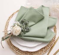 Servilletas de boda de 43x43cm, mesa de cena cuadrada, servilletas verdes de sarga, tapete de tela para mesa, toalla de té, decoración para fiesta de Navidad en casa, 6 uds. - details 5