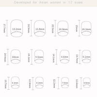 Uñas Falsas Brillantes con Estampado de Flor Vintage Cubierta Completa de Uñas Cortas con Pegamento para Experto de Salón y Mujeres No Expertas - details 2