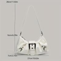 Y2K Punk Street Bag White Ant Arm Cruiser con cierre magnético, correa ajustable, bolsillos de cadena y estilo rock para mujer - details 2