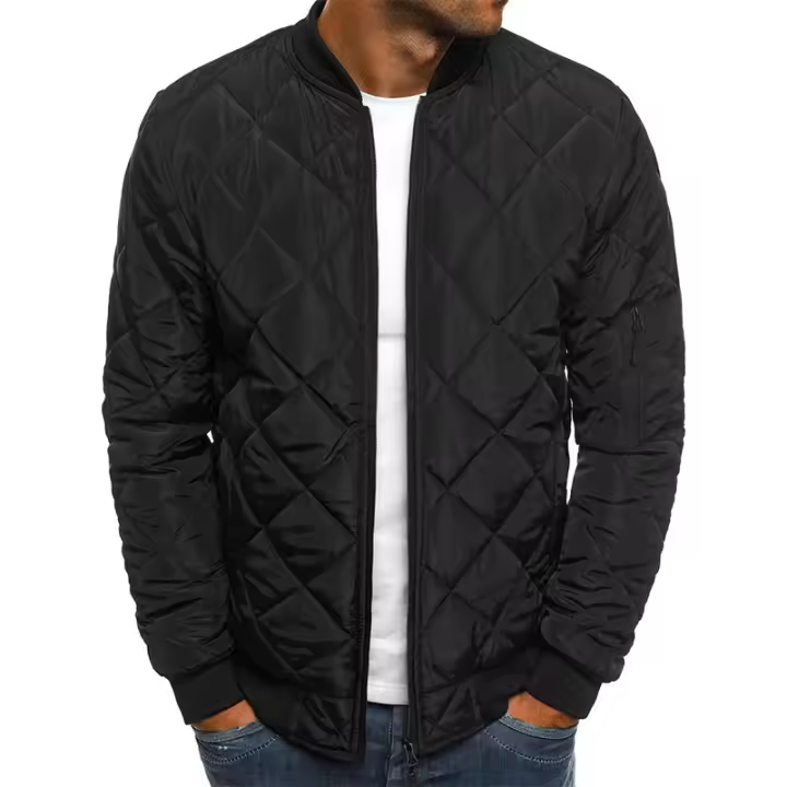 Abrigos de cuello alto para hombre, chaquetas cálidas, Otoño e Invierno - 1