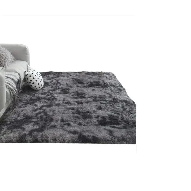 FREOSEN-alfombra peluda para sala de estar, 160x230cm, gris oscuro, fibra de polipropileno suave, antideslizante - 1