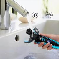 Afeitadora eléctrica 3D multifuncional con pantalla Digital inteligente, máquina de afeitar lavable de cuerpo completo para hombres - details 6