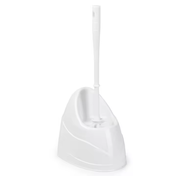 Escobillero WC de Plástico Base Larga para Adaptar 36,5 x 14,5 x 19,5 cm Color Aleatorio - 1