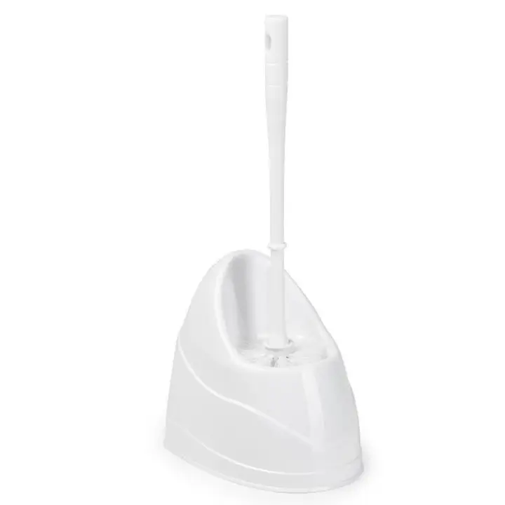 Escobillero WC de Plástico Base Larga para Adaptar 36,5 x 14,5 x 19,5 cm Color Aleatorio - 1