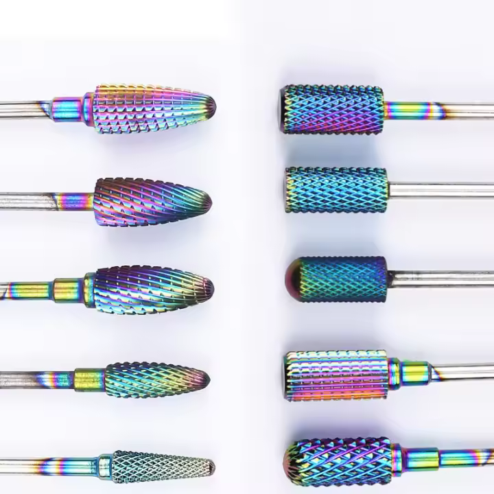 Broca de carburo de tungsteno para uñas, 1 piezas, Arcoíris pulidor de Color para manicura, herramientas de equipo para uñas, accesorio para uñas - 1