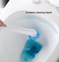 Cepillo De Inodoro Desechable Con 16 Recambios Y Líquido De Limpieza Herramienta De Limpieza De Pared Para Baño Cabeza De Cepillo De Reemplazo - details 3