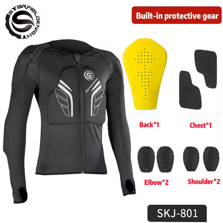 Chaqueta de motocicleta transpirable de verano, armadura para hombre, protección para Moto, Motocross, carreras, chaquetas suaves, equipo Protector de cuerpo completo - 1