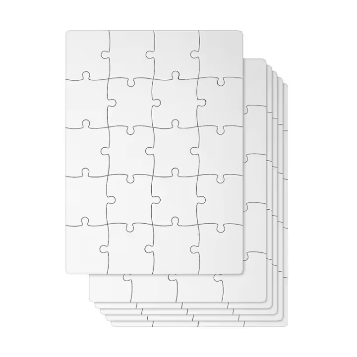 Rompecabezas en blanco para sublimación, rompecabezas en blanco DIY para transferencia por sublimación, transferencia térmica, prensa de calor, manualidades de impresión A5 - 1