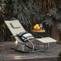 jardín Mecedora con reposapiés Tumbona ergonómica Negro OGS28-SCHx2 ES - details 116