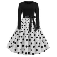 Vestido de fiesta elegante con estampado de notas musicales, vestidos Midi informales Retro Vintage para primavera y otoño - details 14