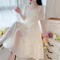 Vestido cheongsam mejorado con suave Súper Hada de verano 2025, nuevo estilo, sensación de alta gama, temperamento ajustado, falda larga - details 2