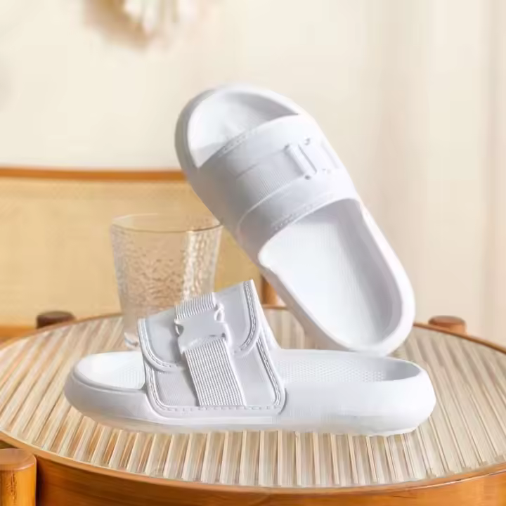 Estilo de moda, recién llegados, zapatillas de hombre suaves de EVA, sandalias blancas con pañuelo en la cabeza, tobogán, marca Zapatos - 1
