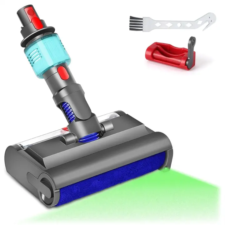 Cepillo de lavado para Dyson V7 V8 V10 V11 V15 cabezal de fregona eléctrica húmedo y seco con luz verde limpia y seca suelos duros - 1