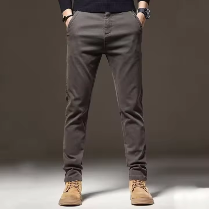 Camiseta básica de invierno para hombre, pierna ancha, pan, cintura alta, clong - 1