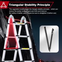 Escalera Telescópica de Aluminio de 5m Portátil, Desmontable, Antideslizante, Extensible, Multiusos, Carga de 150kg Mejoras del Hogar y Herramientas - details 5