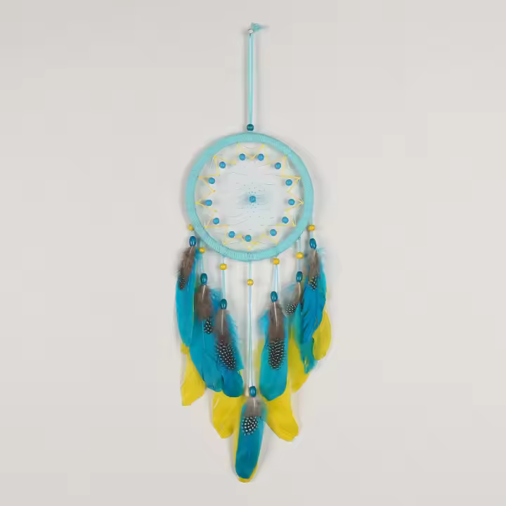 Nuevo colgante creativo de atrapasueños de plumas, atrapasueños diy, campanas de viento, colgante, decoración para dormitorio y sala de estar - 1