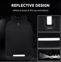 Mochila De Negocios impermeable para hombre, bolsa reflectante para ordenador portátil de 15,6 pulgadas, con carga USB, multifun - details 10