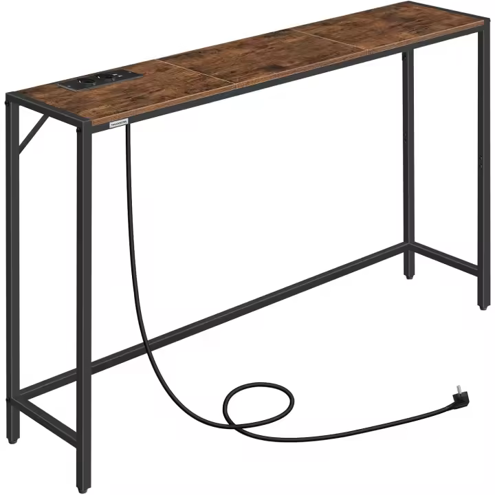 Mesa de Entrada y Sofá Estrecho, Consola con Estructura Metálica, Estilo Minimalista para Salón, Pasillo, Entrada, Vestíbulo - 1