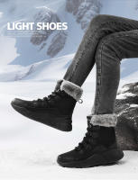 Botas de nieve, zapatos de algodón cálidos, engrosados de terciopelo para mujer, impermeables y antideslizantes - details 12