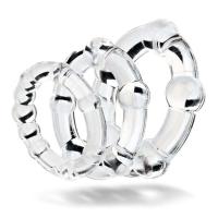Leten 3 unids/set cuenta masculina retrasar la eyaculación anillo de erección de silicona duradero juguetes sexuales para hombres adultos juego 18+ - details 13