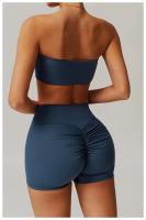 Ropa interior con corpiño antiflacidez para mujer, Tops deportivos de una pieza sin tirantes, ropa interior deportiva nublada, ropa ajustada para gimnasio y Yoga - details 3