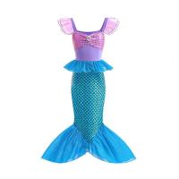 AmyStylish Niñas Princesa Sirena Ariel Cosplay Halloween Fiesta de Cumpleaños Verano Playa Vacaciones Vestido - details 58