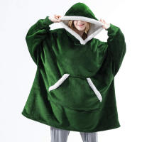 Manta de Sudadera con Capucha de Vellón Sherpa de Alta Calidez Tamaño Grande para Adultos - details 2