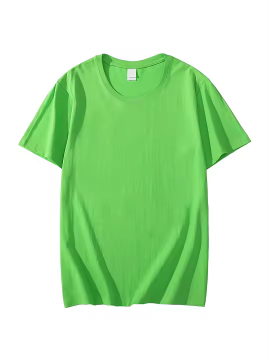 Camiseta de Algodón Cremallera Blanca Camiseta Suelta para Hombres/Mujeres Manga Corta 8 Colores - 1