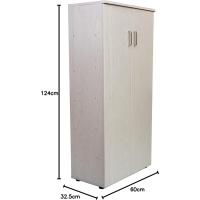 Librería de Dos Puertas Mueble auxiliar de madera 60cms de ancho, 32.5cms de profundidad, 124cms de alto Blanco - details 2