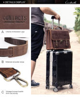 Bolso de Hombre RETRO CONTACT'S de Cuero de Caballo Loco Bolsa de Laptop para Negocios de Gran Capacidad Material de Lining de Poliéster Tamaño de 14 Pulgadas Ideal para Primavera/Verano - details 11