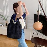 Bolso de hombro plisado para mujer, bolsa Vintage de gran capacidad, Color caramelo, Burbuja, nube, compras, Verano - details 17