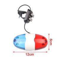 Timbre de Bicicleta con Sirena Electrónica de 4 Tons Luz de Coche Policial con 6 LED para Niños - details 7