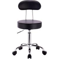 Taburete de Trabajo de 1 Pieza Giratorio Taburete de Silla Giratoria Silla de Oficina con Respaldo de Altura Regulable en Blanco - details 22