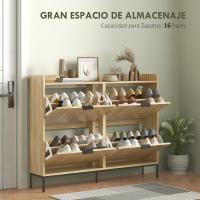 Organizador de Zapatos Ajustable 4 Puertas Abatibles con Estantes 16 Pares para Pasillo Reducido - details 3